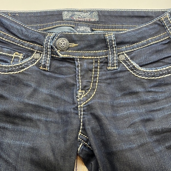 Silver Jeans Tuesday Skinny Crop Low Rise Size 25 - Picture 15 of 16